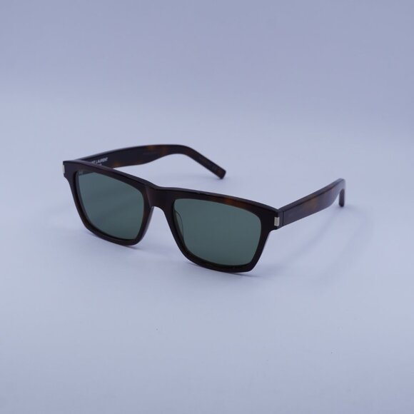 Saint Laurent SL274 003 Sunglasses Havana Rectangle Frame, Green Lenses - Picture 7 of 10